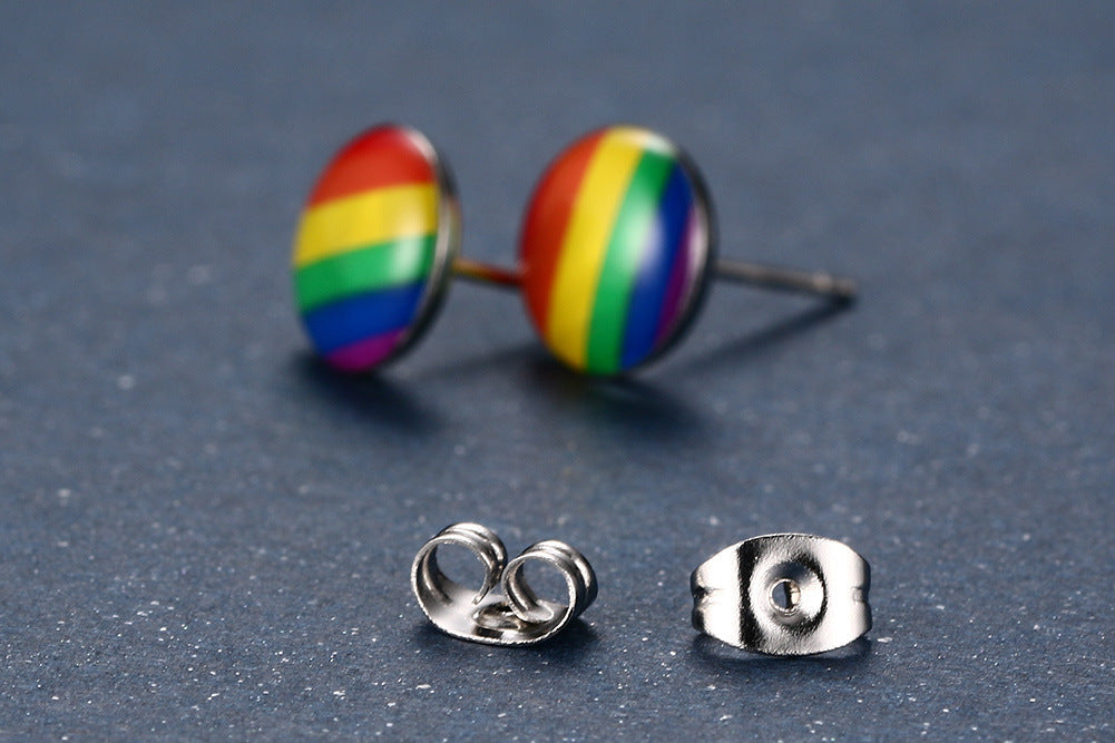 Rainbow Indi stud earrings