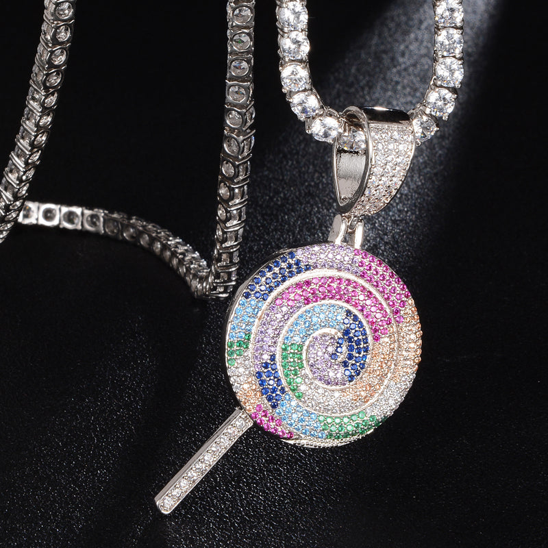 Indi Rainbow lollipop necklace