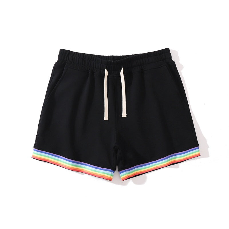 Indi Casual Men's Pants Rainbow Print Pride Shorts