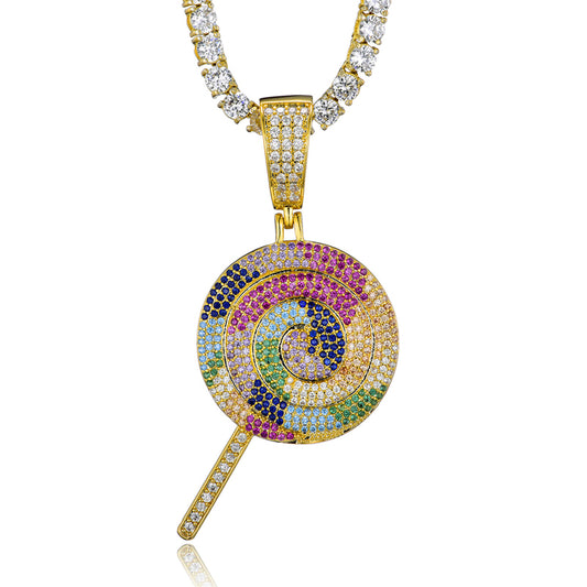 Indi Rainbow lollipop necklace