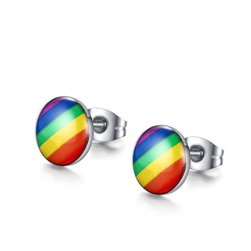 Rainbow Indi stud earrings
