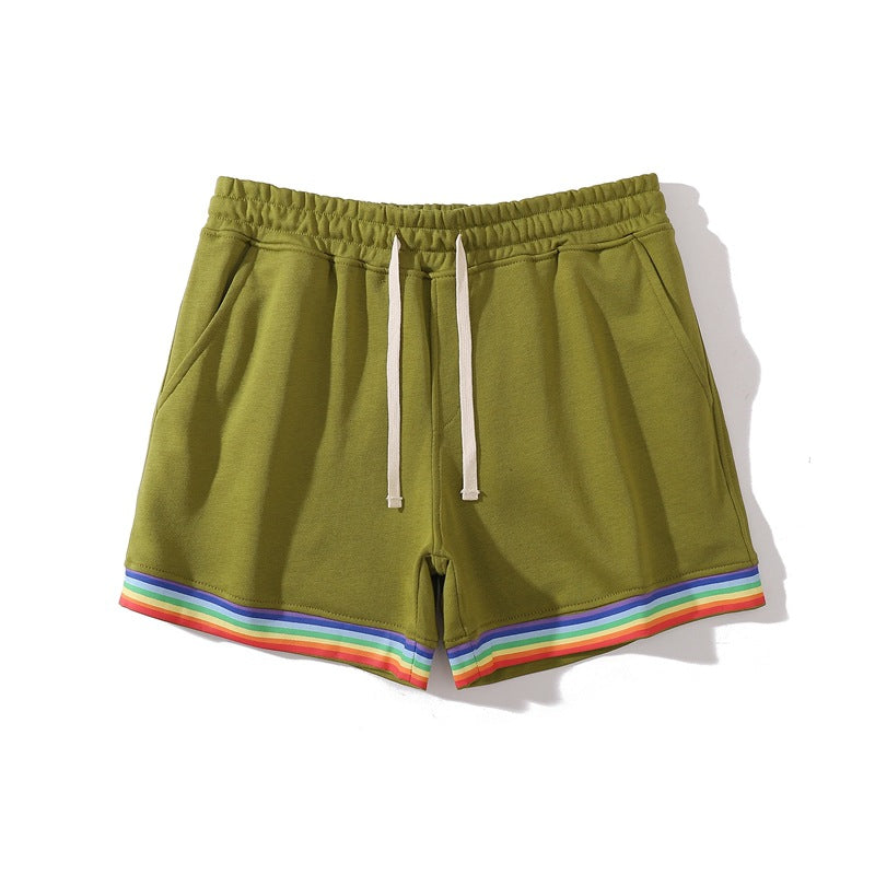 Indi Casual Men's Pants Rainbow Print Pride Shorts