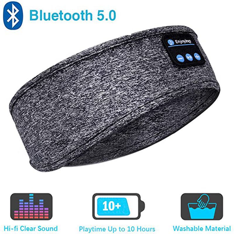 Wireless Bluetooth Sleeping Exercising Multipurpose Headphones Headband Thin Soft Elastic Comfortable Music Ear Phones Eye Mask For Side Sleeper Sports