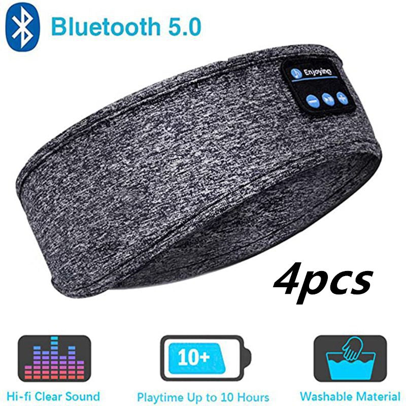 Wireless Bluetooth Sleeping Exercising Multipurpose Headphones Headband Thin Soft Elastic Comfortable Music Ear Phones Eye Mask For Side Sleeper Sports